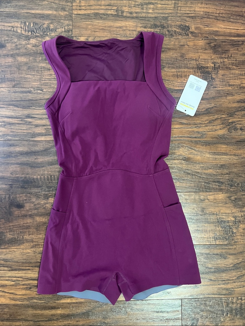 Plum Sleeveless Romper with Built-In Shorts